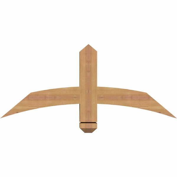 Ekena Millwork Bellingham Timber Gable Bracket, Western Red Cedar, 36"W x 15"H x 3 1/2"D x 3 1/2"F, 10/12 Pitch GBW036X15X0404BEL00SWR - main